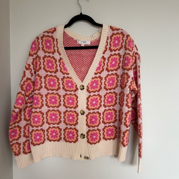 Cream Floral Oversized Sweater - Picture 1 of 6